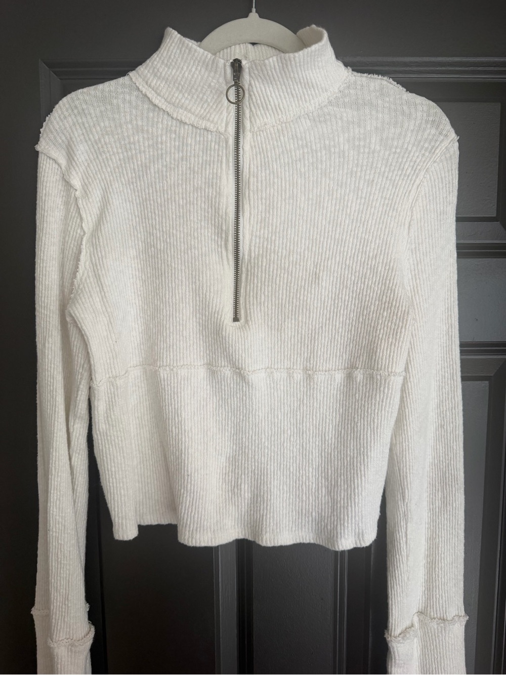 Free People Ribbed Half-Zip Pullover - Picture 2 of 5